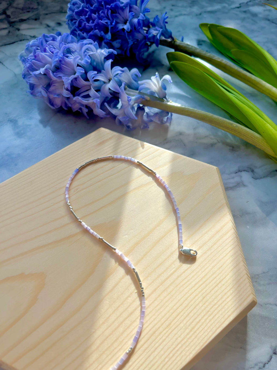 Hyacinth Seed Bead Necklace