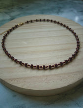 Load image into Gallery viewer, Chocolate + Gold Chunky Bead Necklace
