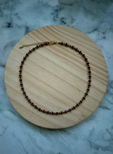 Load image into Gallery viewer, Chocolate + Gold Chunky Bead Necklace