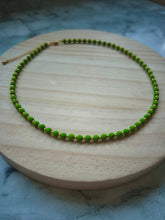 Load image into Gallery viewer, Cactus Green + Gold Chunky Bead Necklace