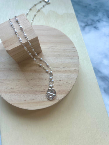 Lunar Pebble Pendant - White