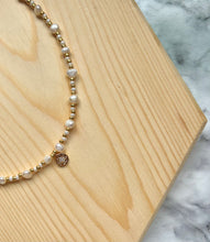 Load image into Gallery viewer, Pearl + Gold Necklace