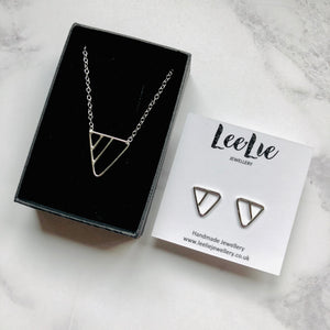 Connect Triangle Stud Earrings