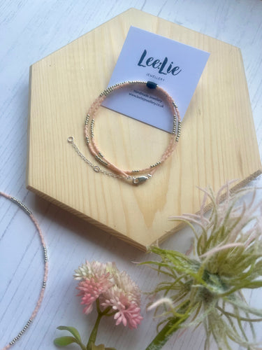 Cherry Blossom Seed Bead Necklace